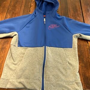 Nike Kids Two-Tone Blue and Gray Hoodie